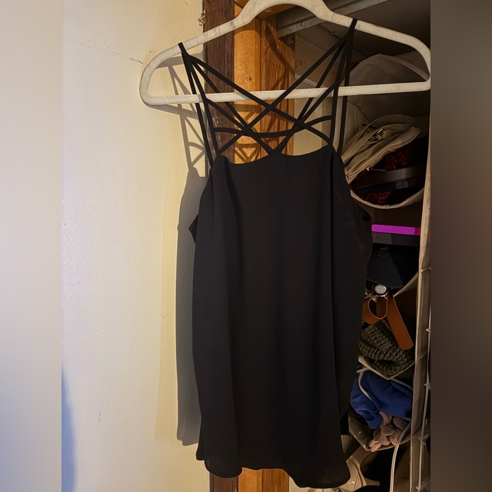 Black Strappy Cami Top